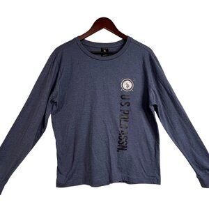 U.S. Polo Assn Blue Long Sleeve Crew Neck Shirt M 60% Cotton 40% Polyester Casua